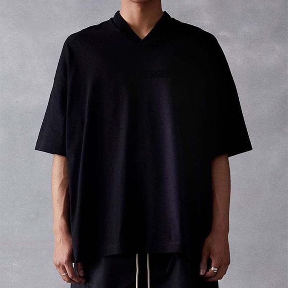 Fear of God essentials black football jersey top T-shirt black - Picture 3 of 6